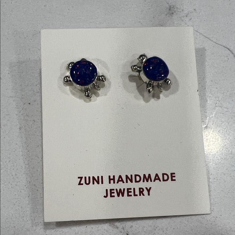 Richard Siow Zuni Turtle Stud Earrings